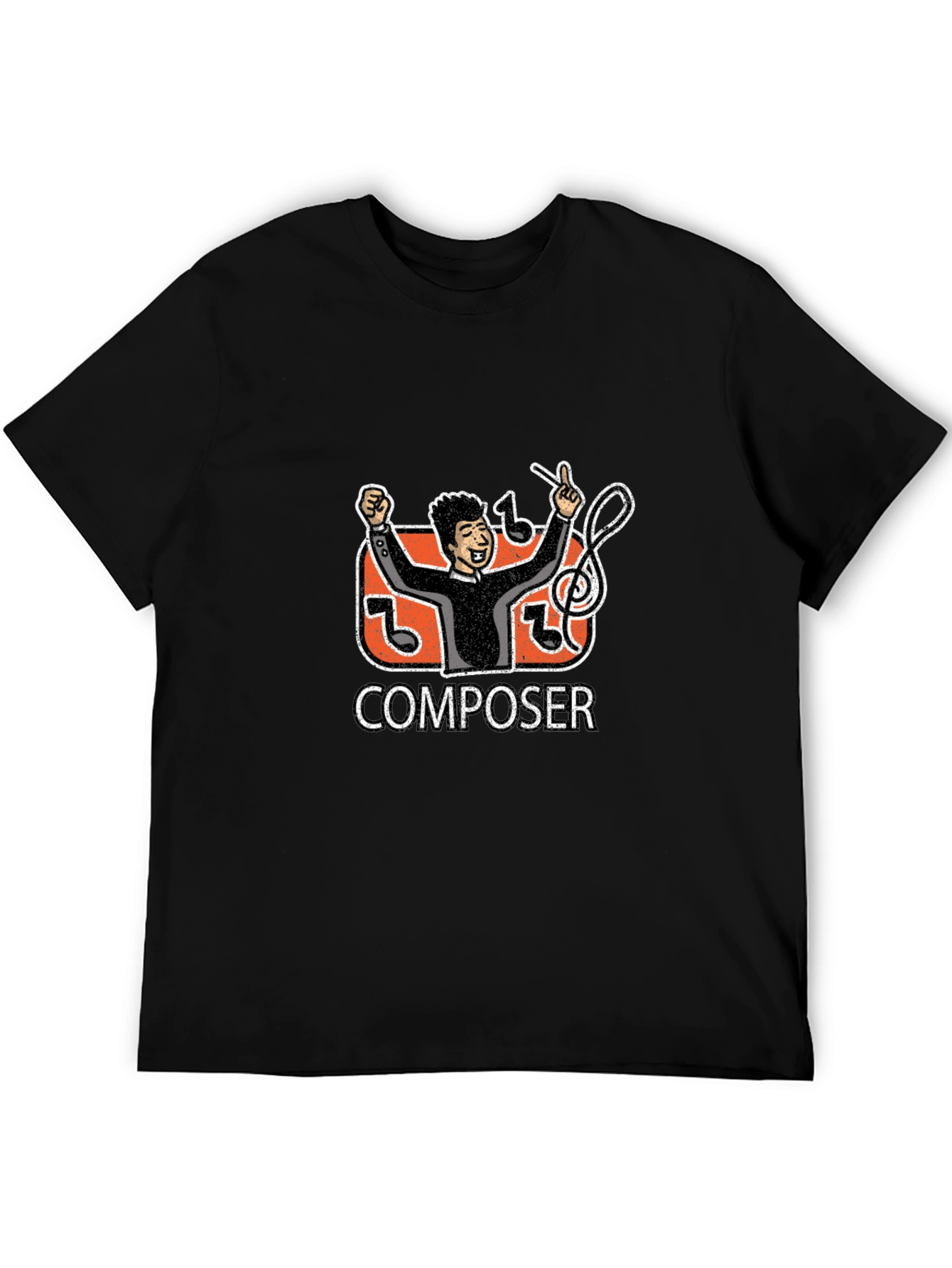 Composer Graphic Tee - Black Casual T-Shirt