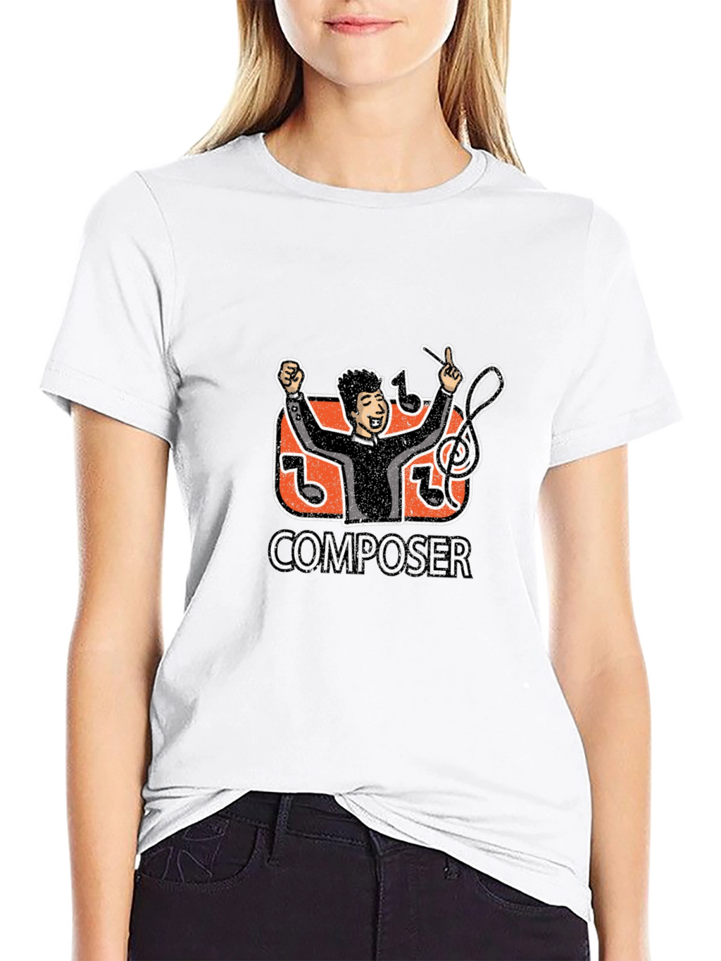 Composer Graphic Tee - Black Casual T-Shirt