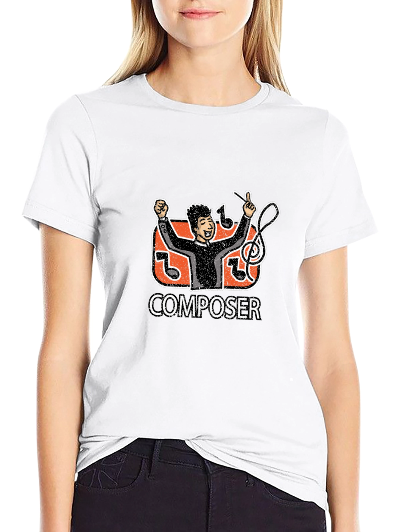 Composer Graphic Tee - Black Casual T-Shirt