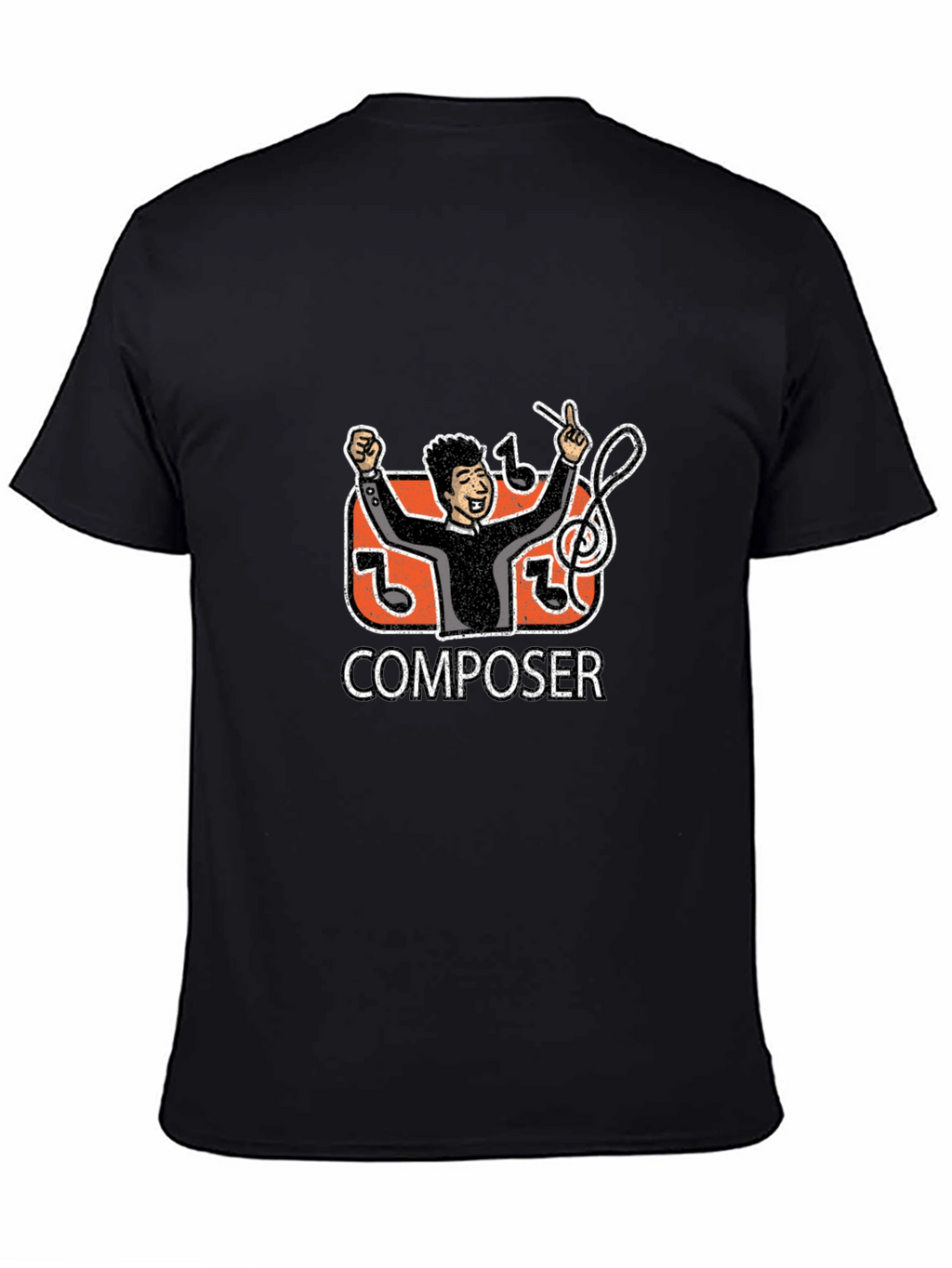 Composer Graphic Tee - Black Casual T-Shirt