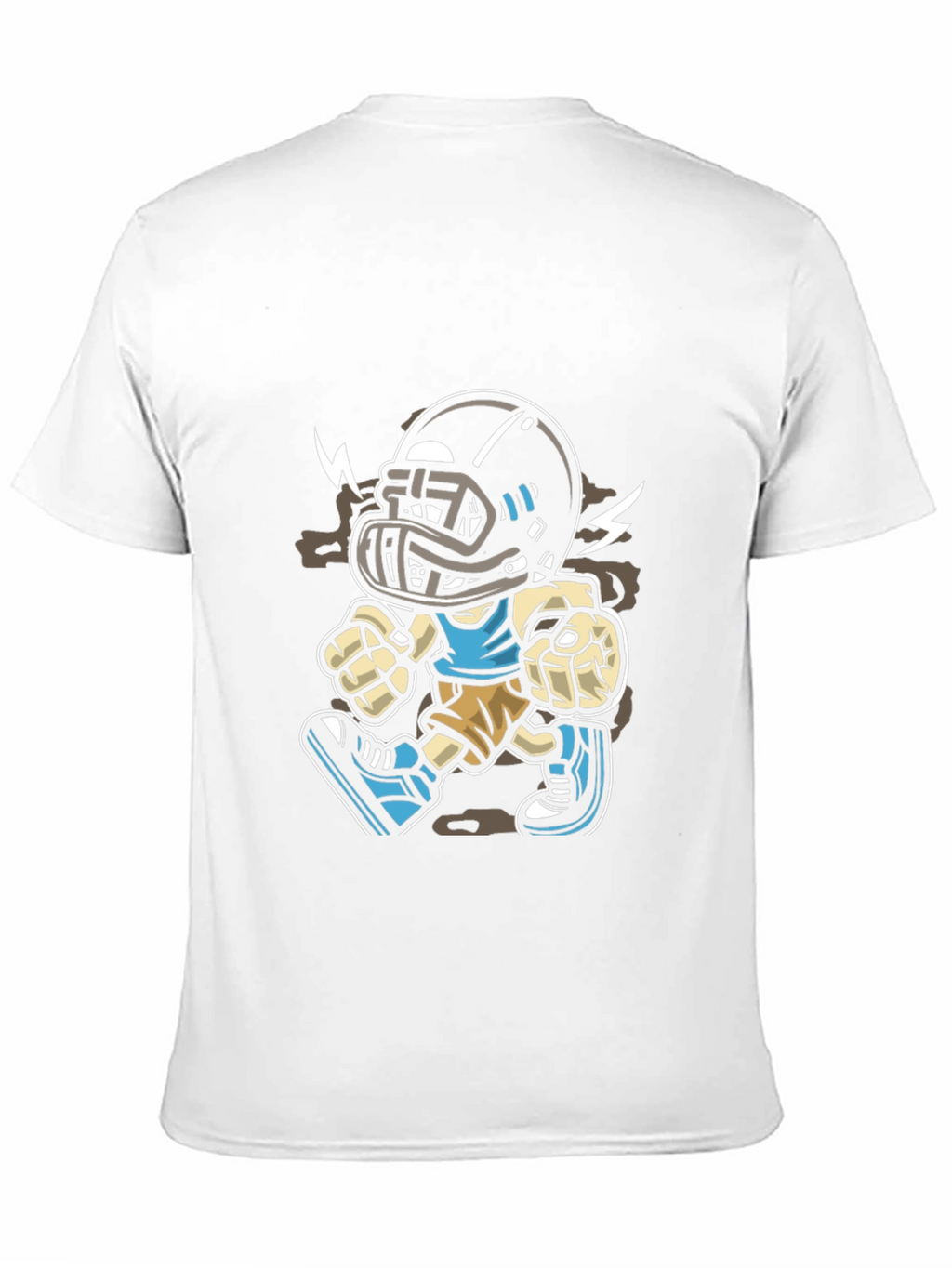 Cartoon Football Player Graphic T-Shirt