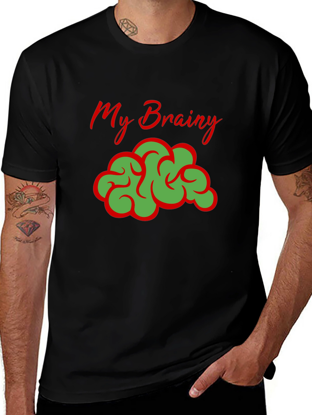 My Brainy T-Shirt - Funny Brain Graphic Tee
