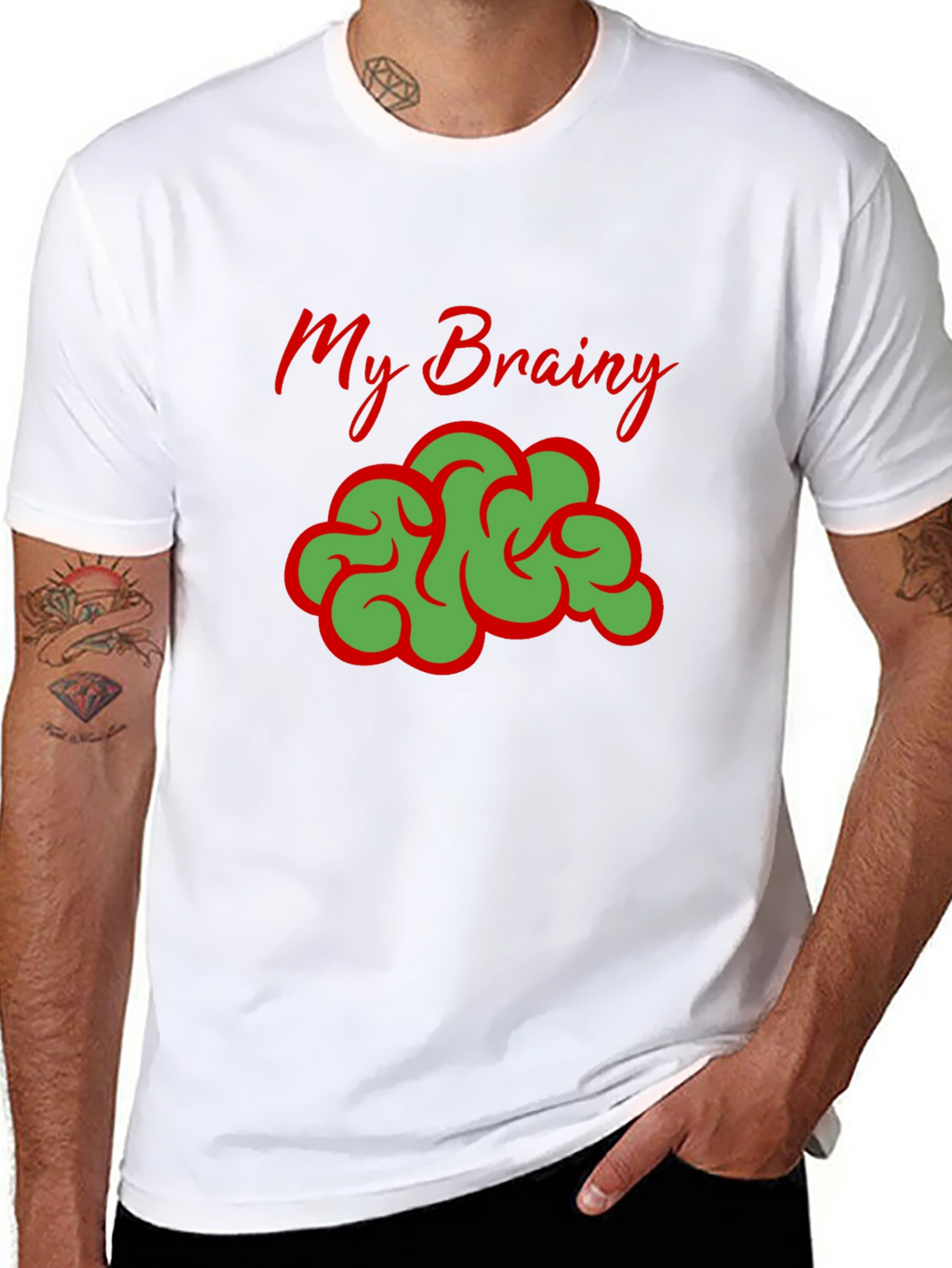 My Brainy T-Shirt - Funny Brain Graphic Tee