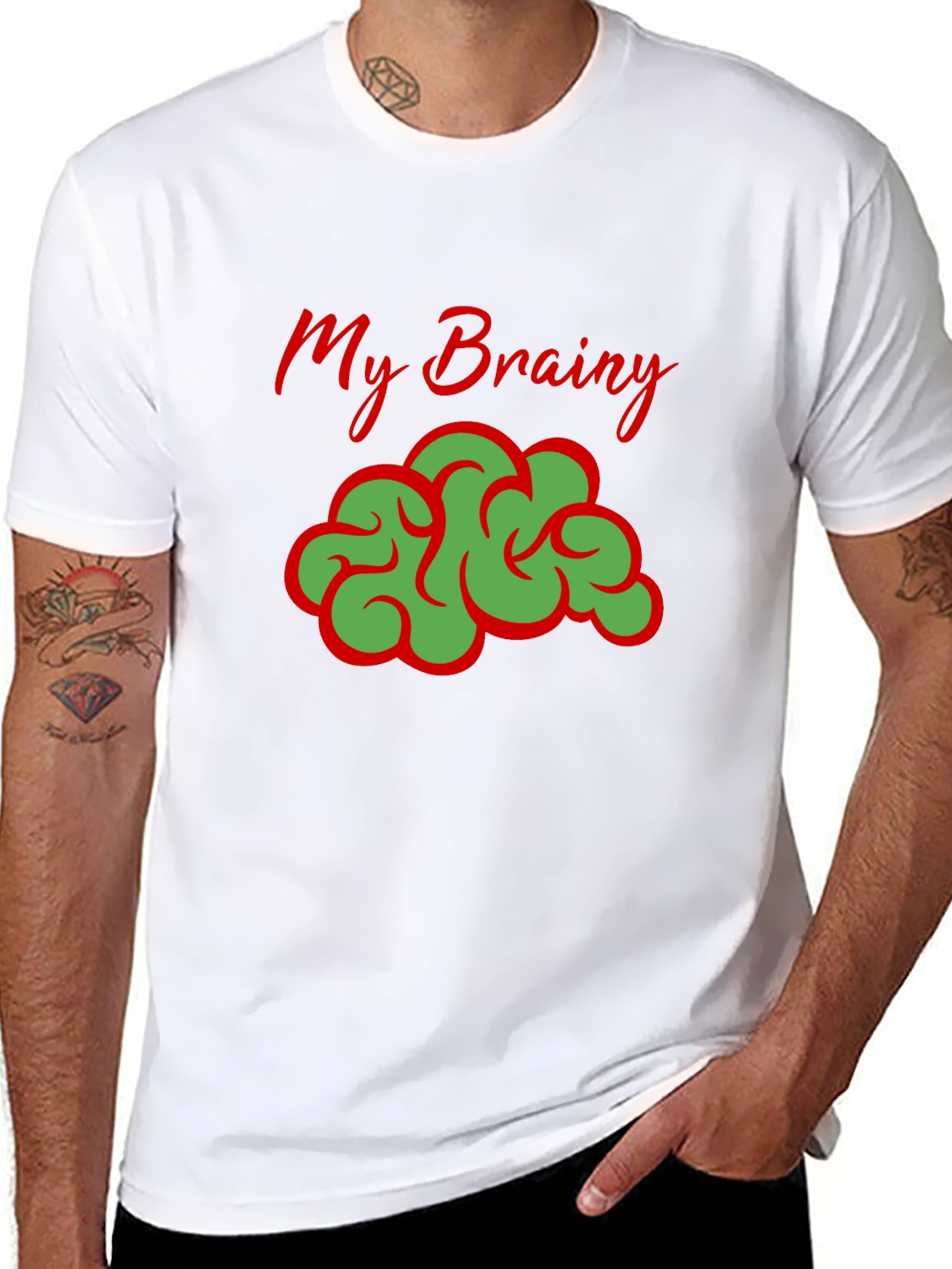My Brainy T-Shirt - Funny Brain Graphic Tee