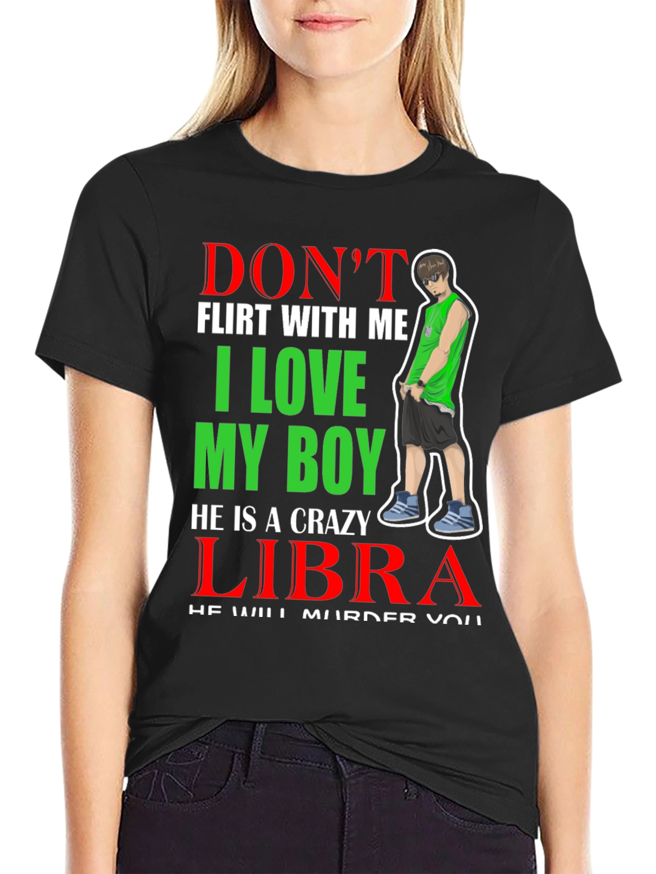 Dont Flirt T-Shirt - I Love My Libra Boy