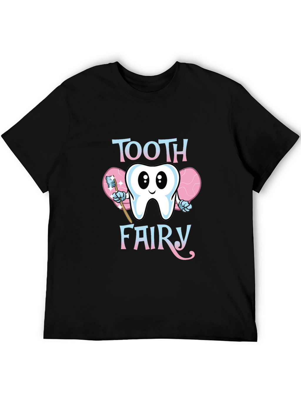 Tooth Fairy Graphic Tee - Black Cotton Blend