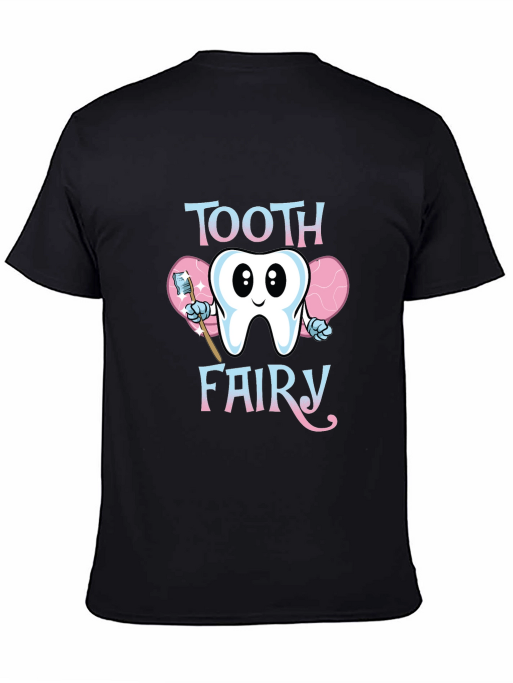 Tooth Fairy Graphic Tee - Black Cotton Blend