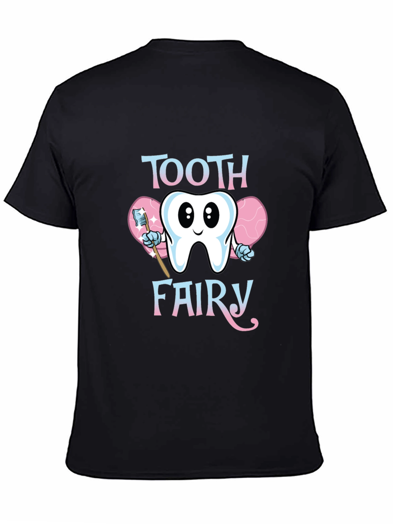 Tooth Fairy Graphic Tee - Black Cotton Blend