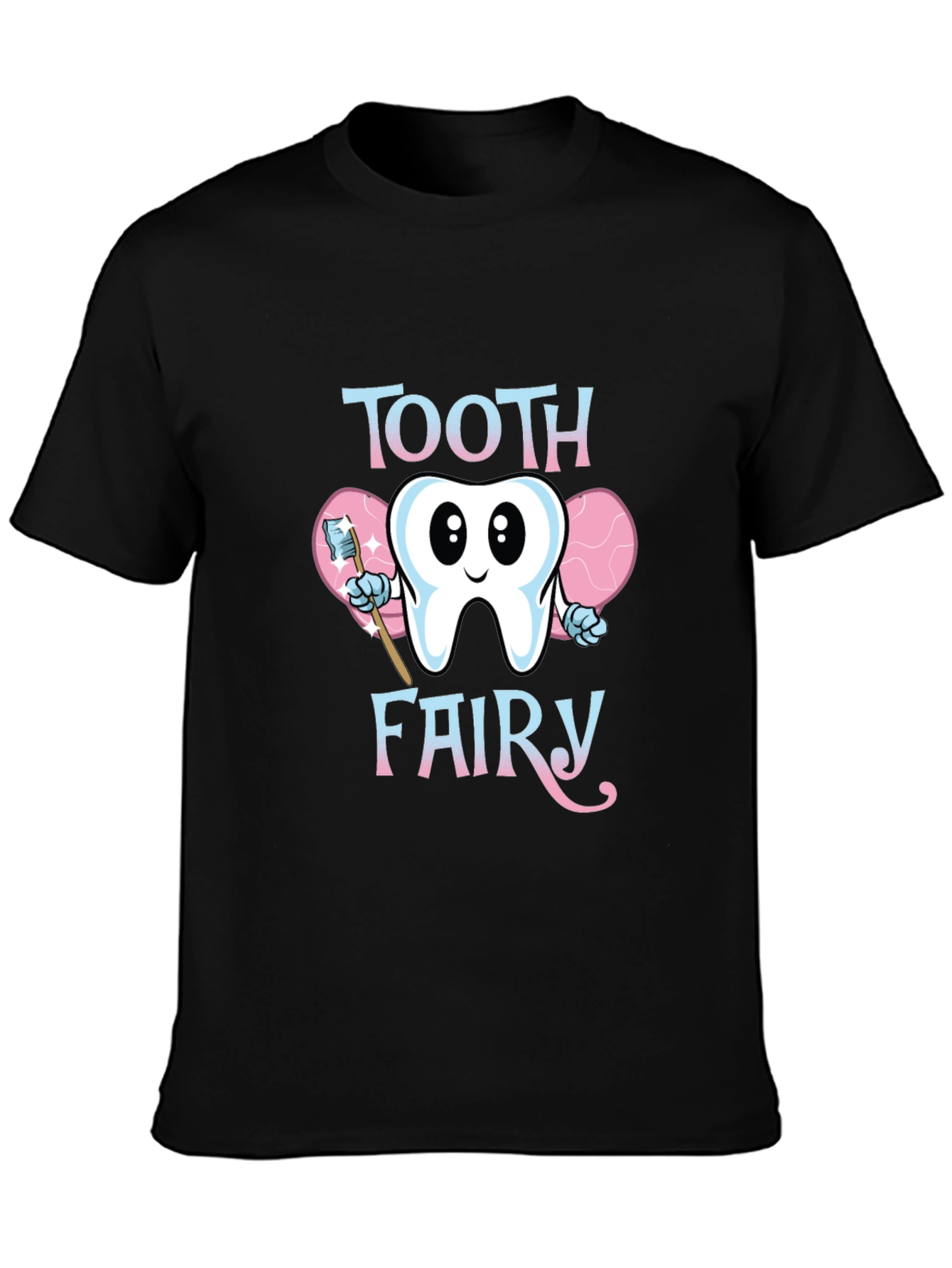 Tooth Fairy Graphic Tee - Black Cotton Blend