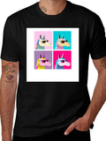Unicorn Pop Art Black T-Shirt
