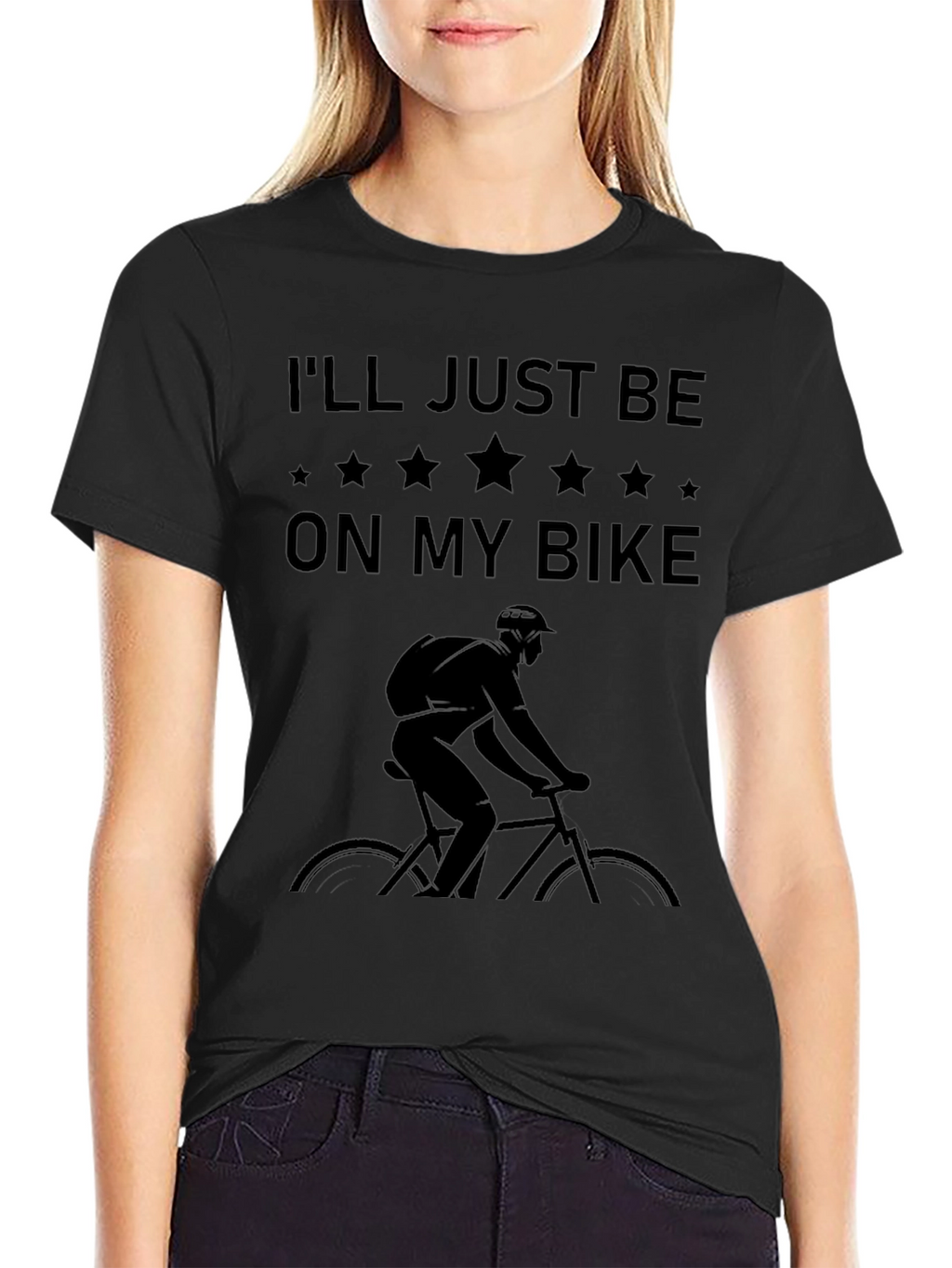 Mens Ill Just Be On My Bike Graphic Tee