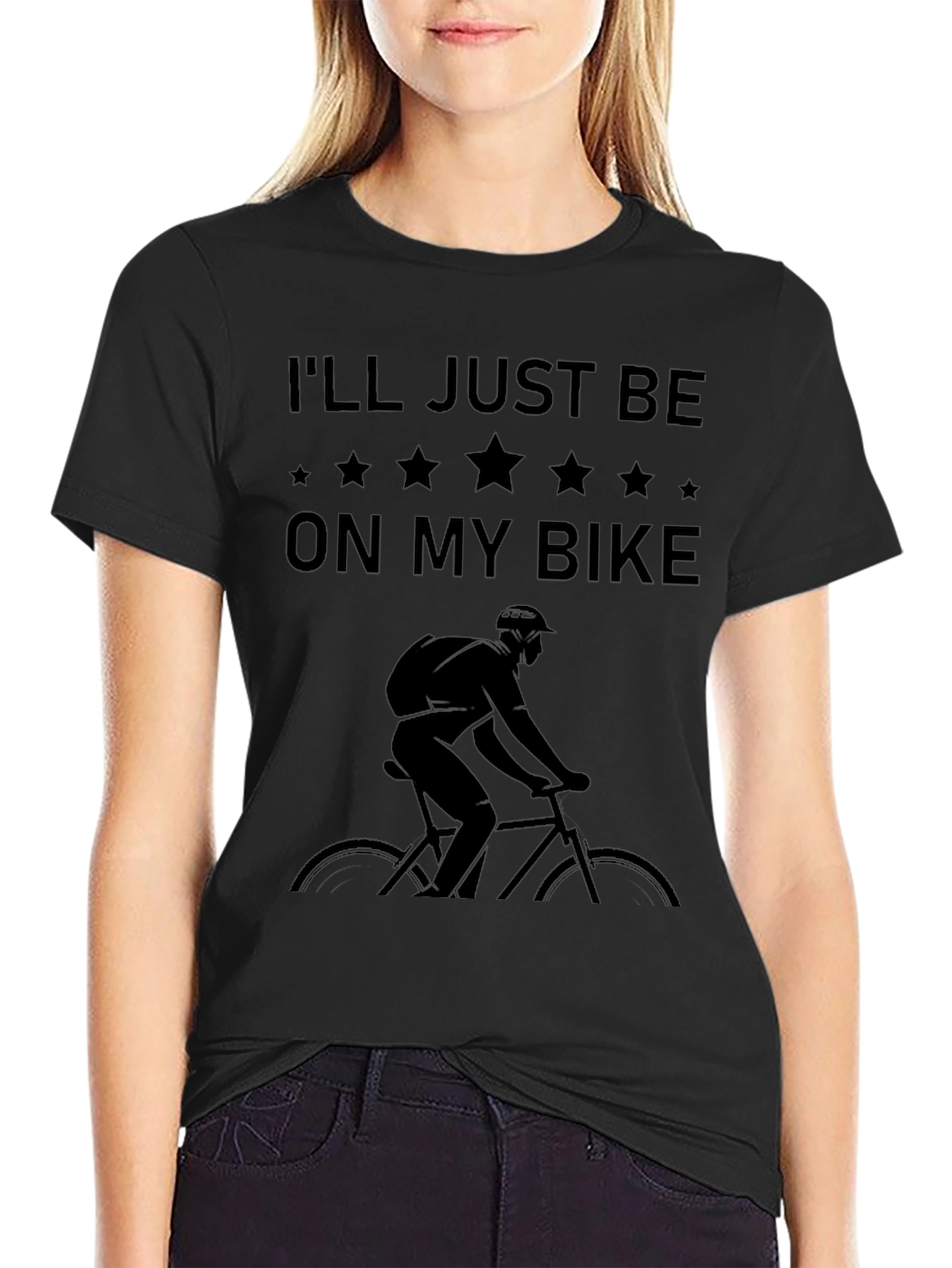Mens Ill Just Be On My Bike Graphic Tee