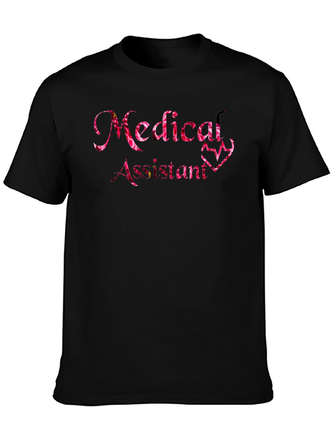 Medical Assistant Floral Heartbeat T-Shirt