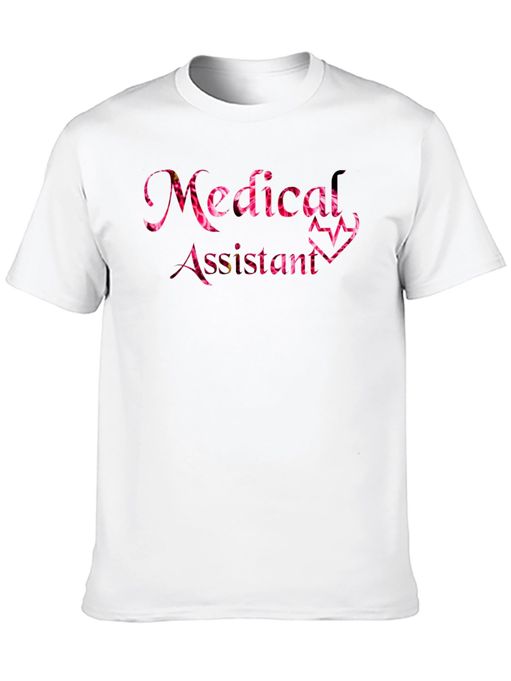 Medical Assistant Floral Heartbeat T-Shirt