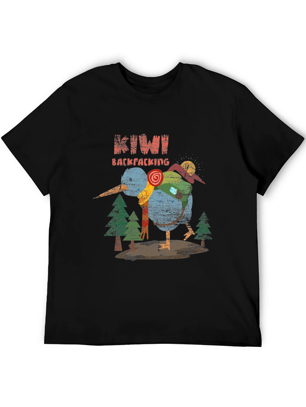Kiwi Backpacking Graphic T-Shirt