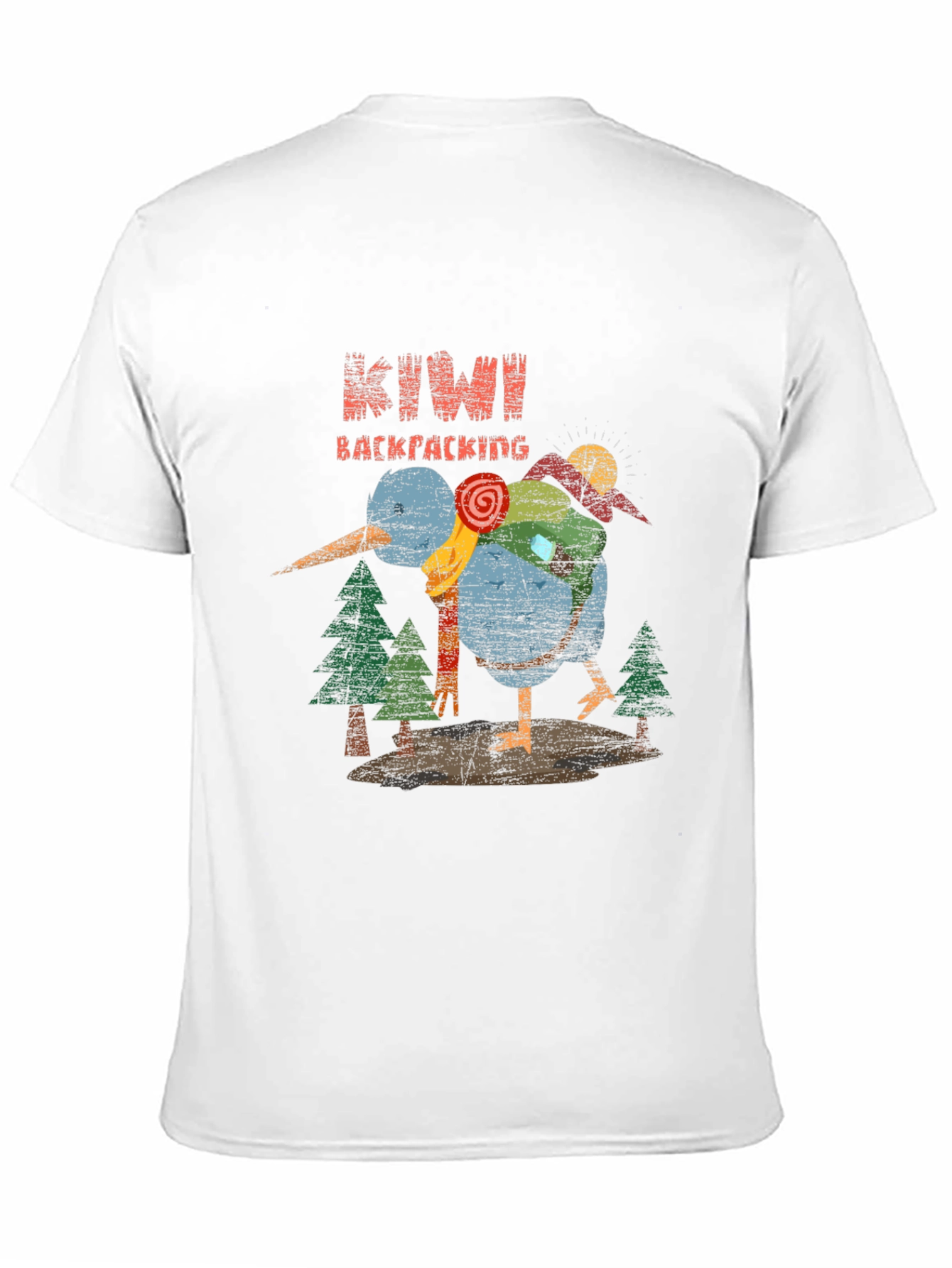Kiwi Backpacking Graphic T-Shirt