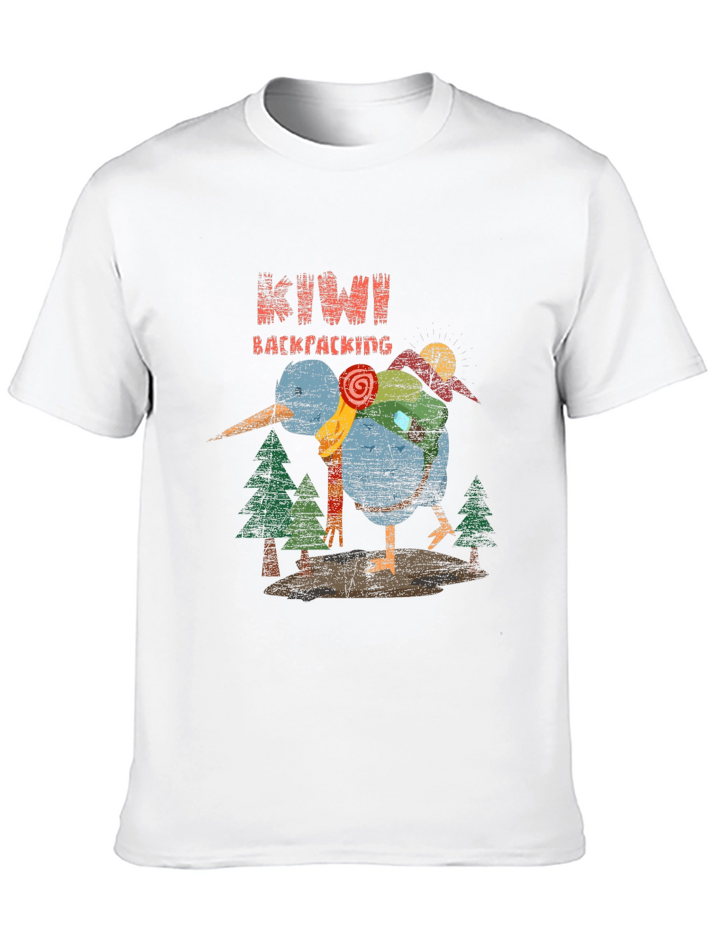 Kiwi Backpacking Graphic T-Shirt