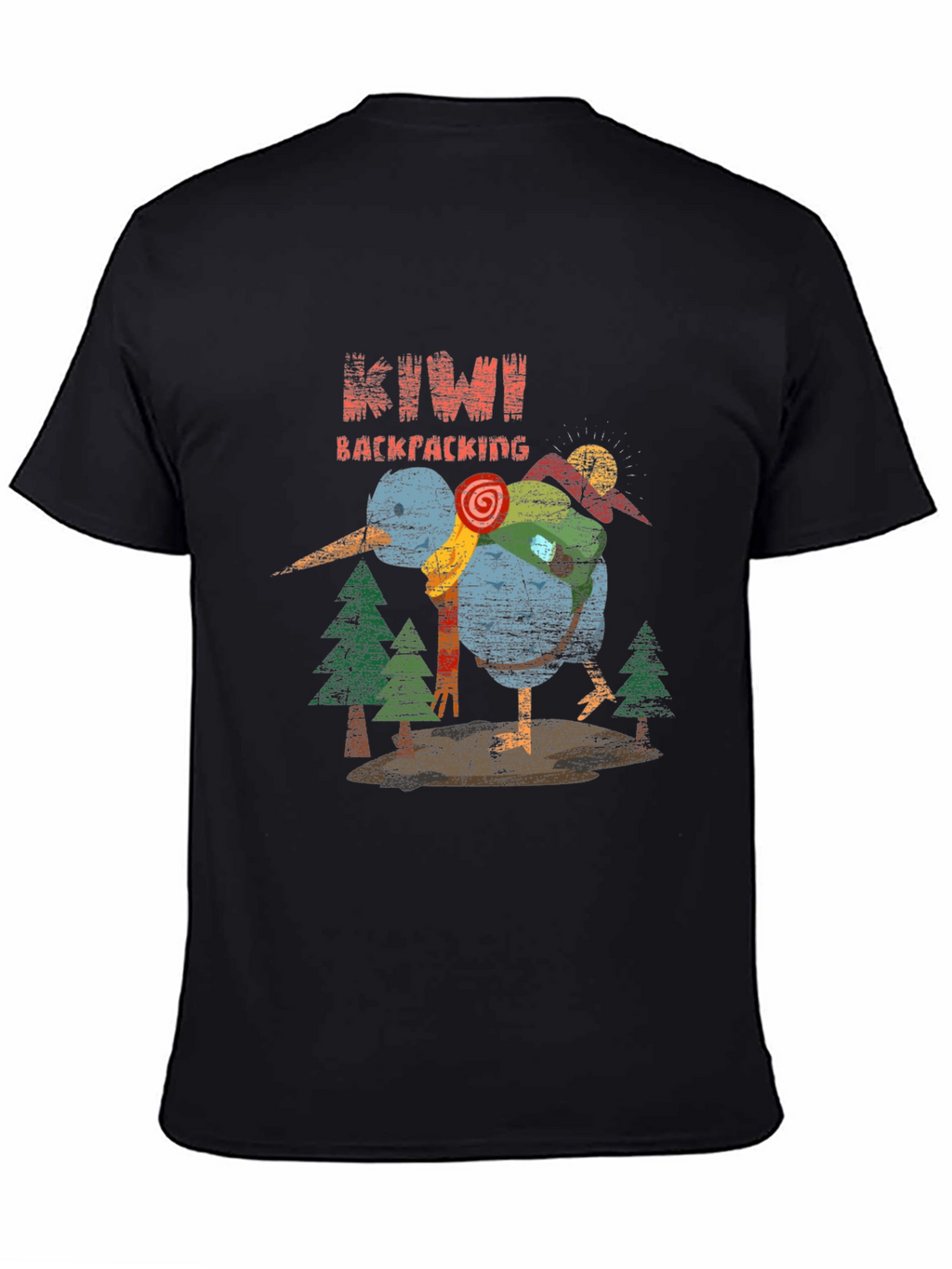 Kiwi Backpacking Graphic T-Shirt