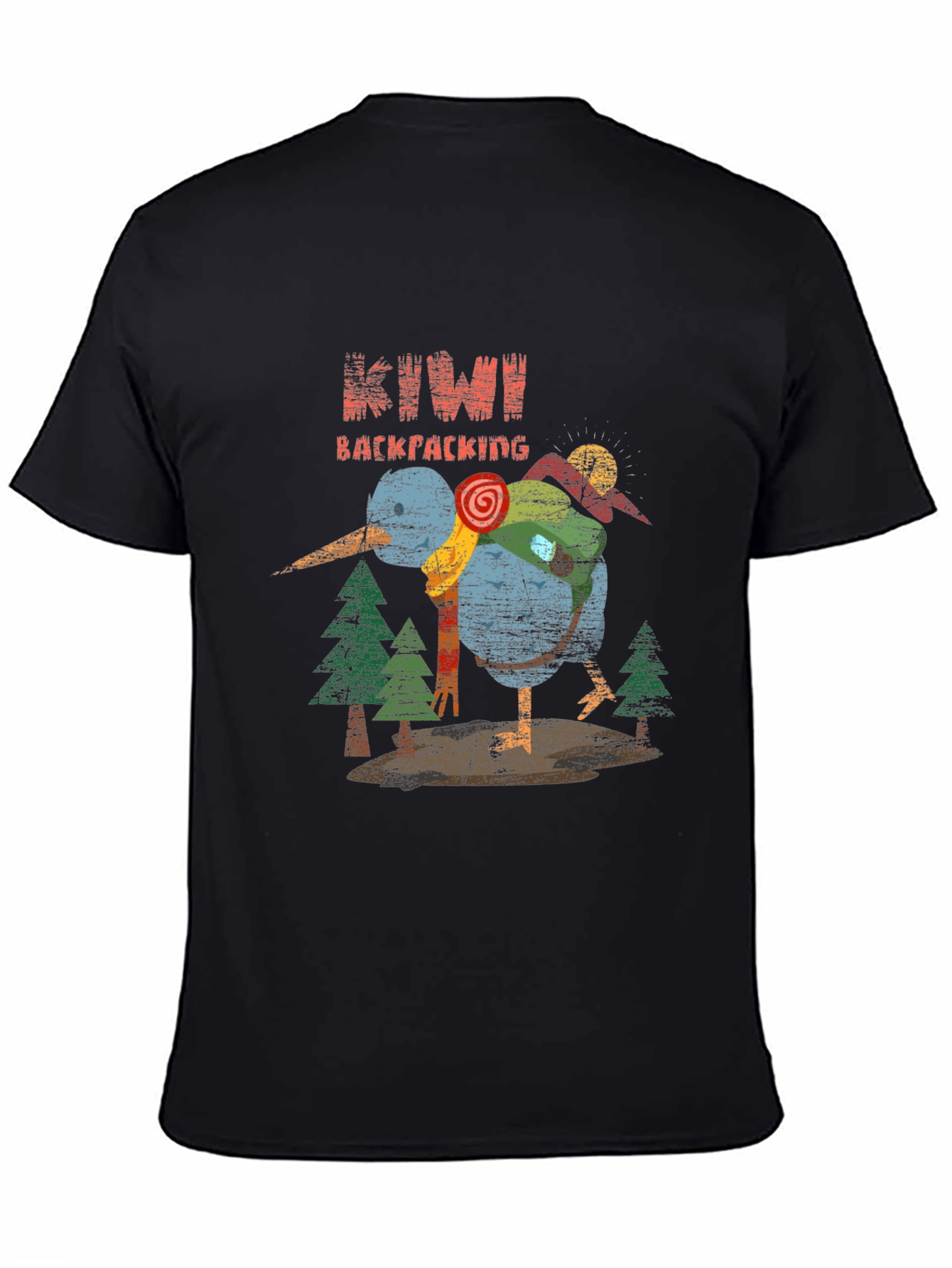 Kiwi Backpacking Graphic T-Shirt