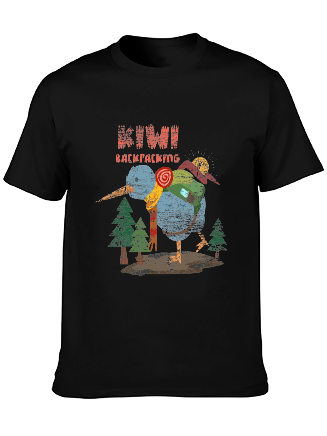 Kiwi Backpacking Graphic T-Shirt