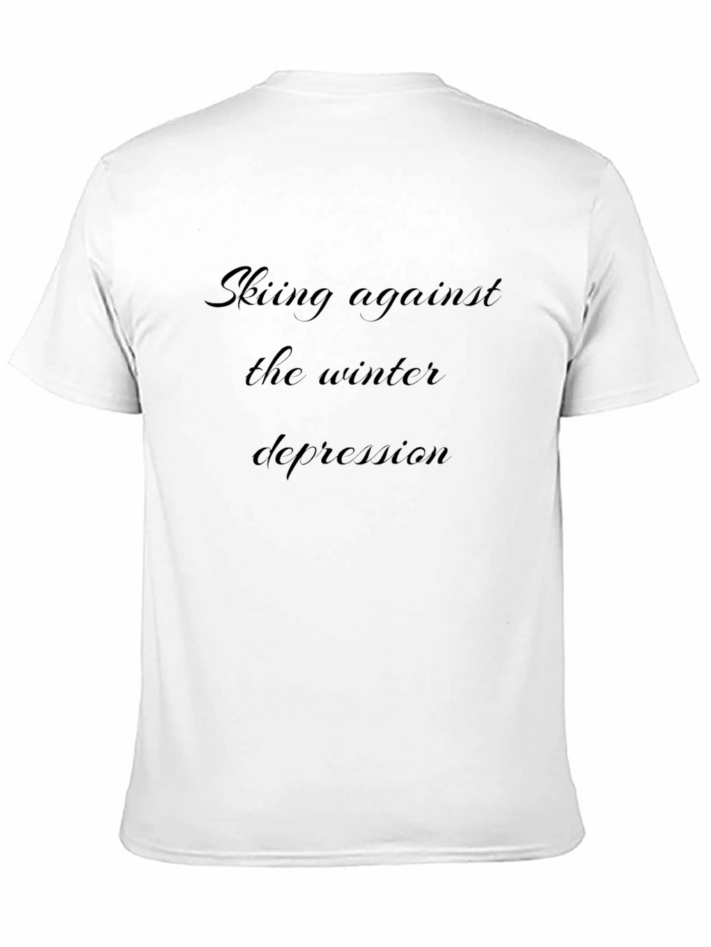 Skiing Against Winter Depression Black T-Shirt