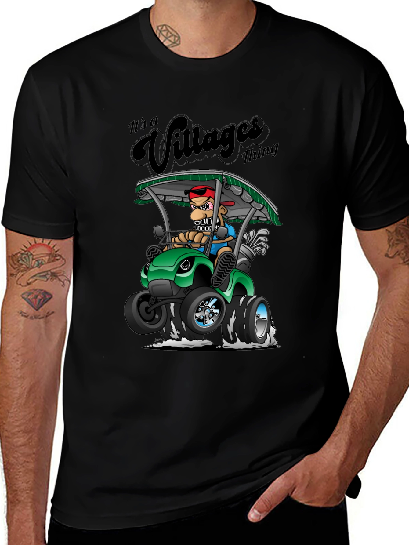 Villages Thing Cartoon Graphic Tee - Fun T-Shirt