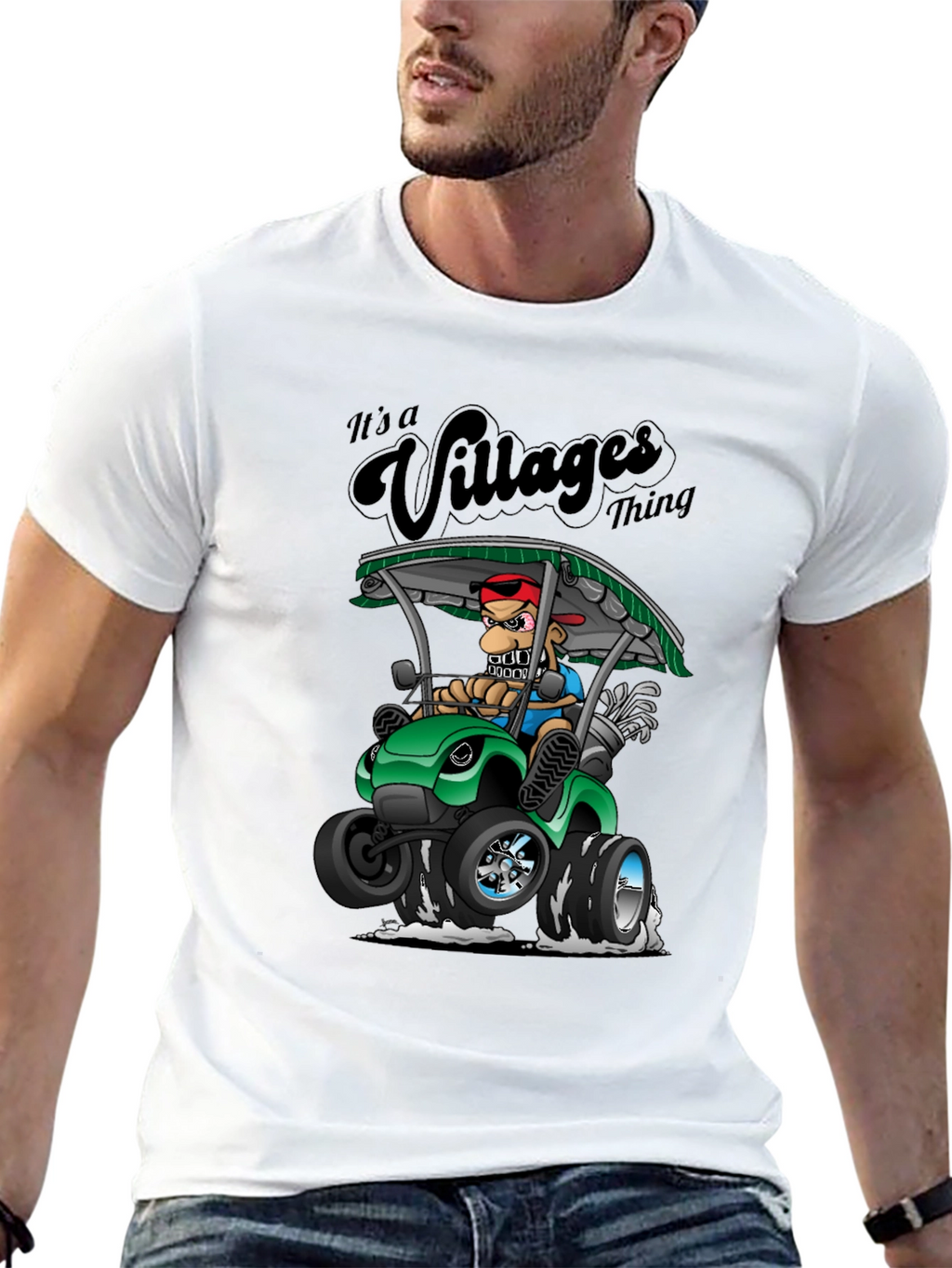 Villages Thing Cartoon Graphic Tee - Fun T-Shirt