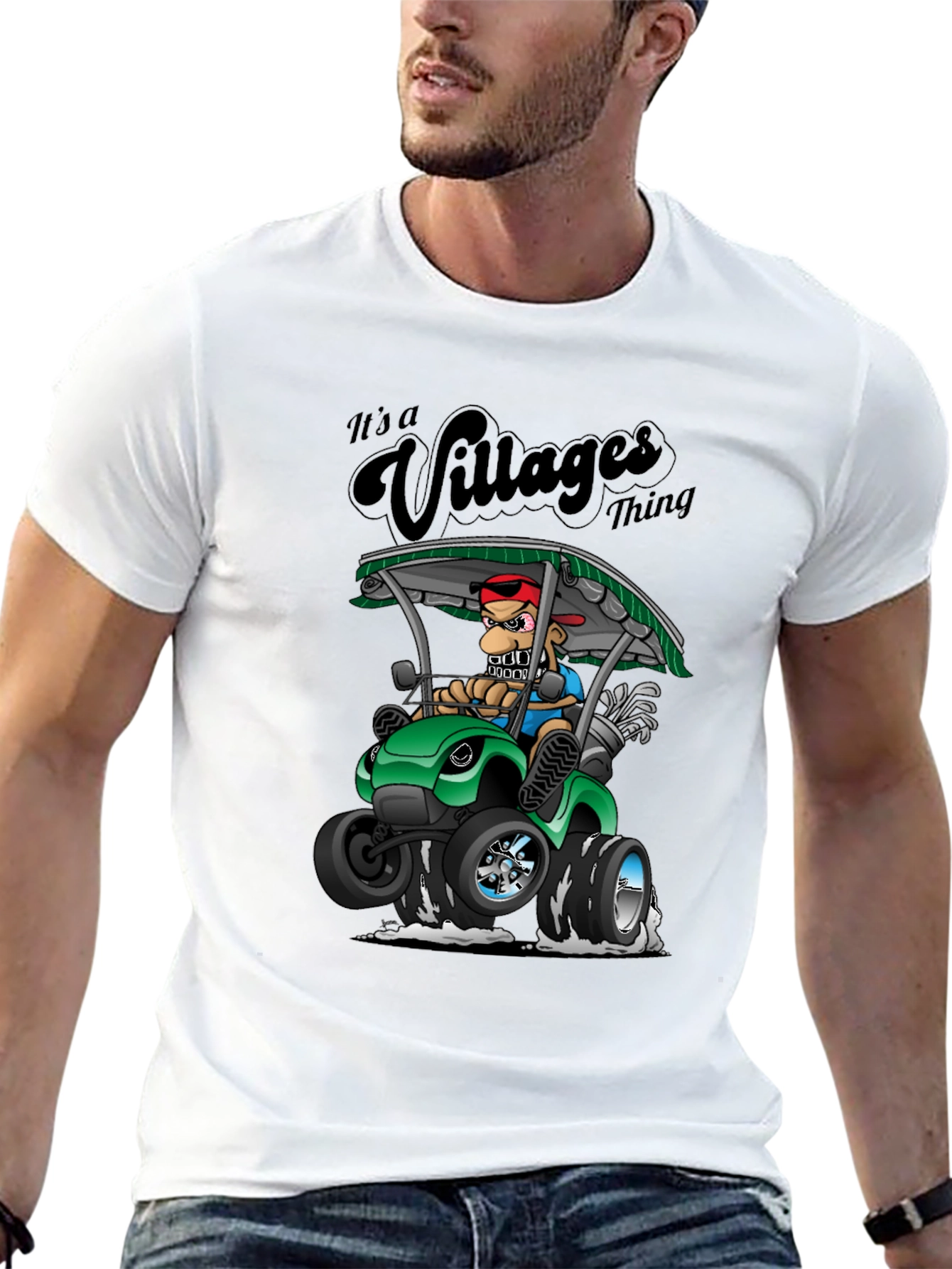 Villages Thing Cartoon Graphic Tee - Fun T-Shirt