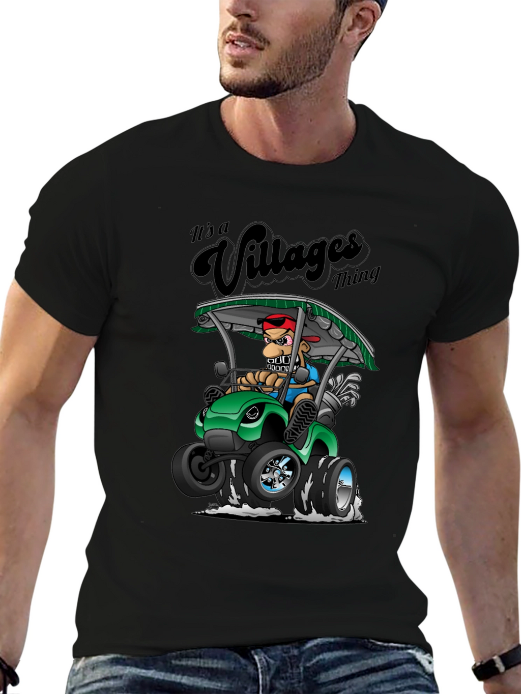 Villages Thing Cartoon Graphic Tee - Fun T-Shirt