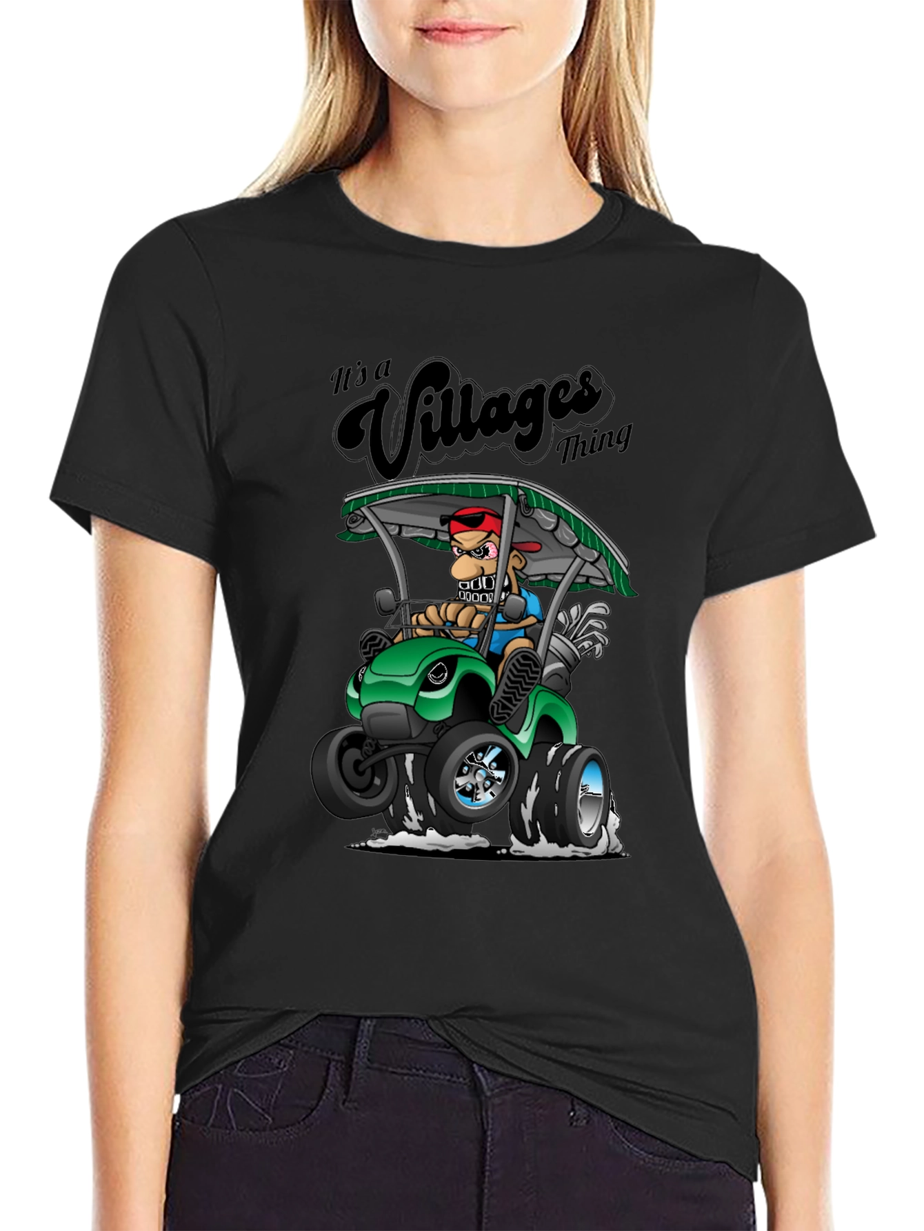 Villages Thing Cartoon Graphic Tee - Fun T-Shirt
