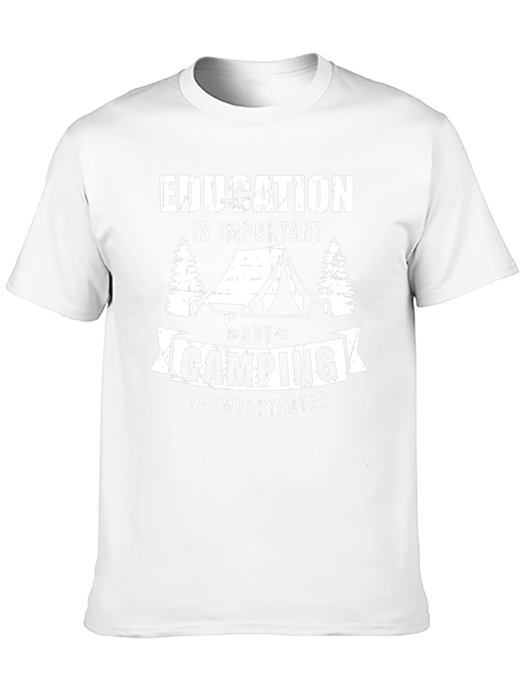 Funny Camping T-Shirt: Education is Important But Camping