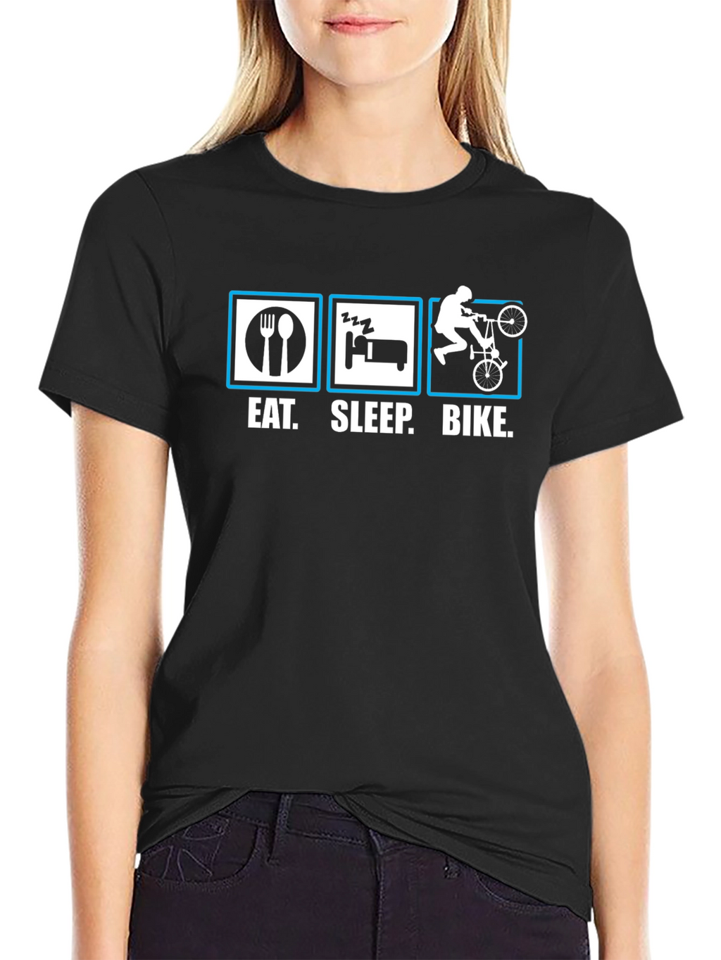 Eat Sleep Bike T-Shirt - Cycling Enthusiast Tee