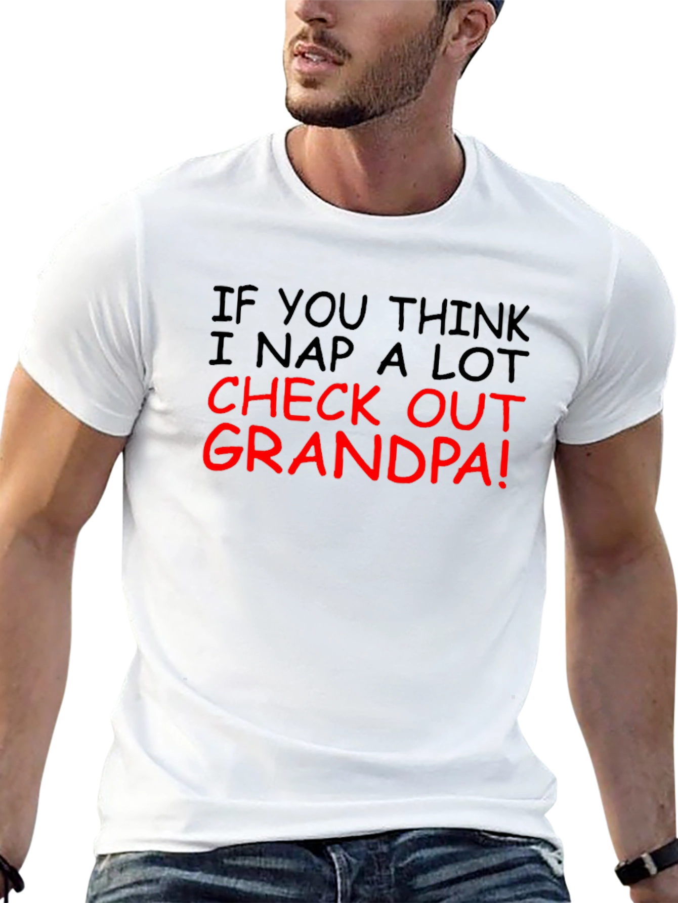 Funny Check Out Grandpa Graphic T-Shirt