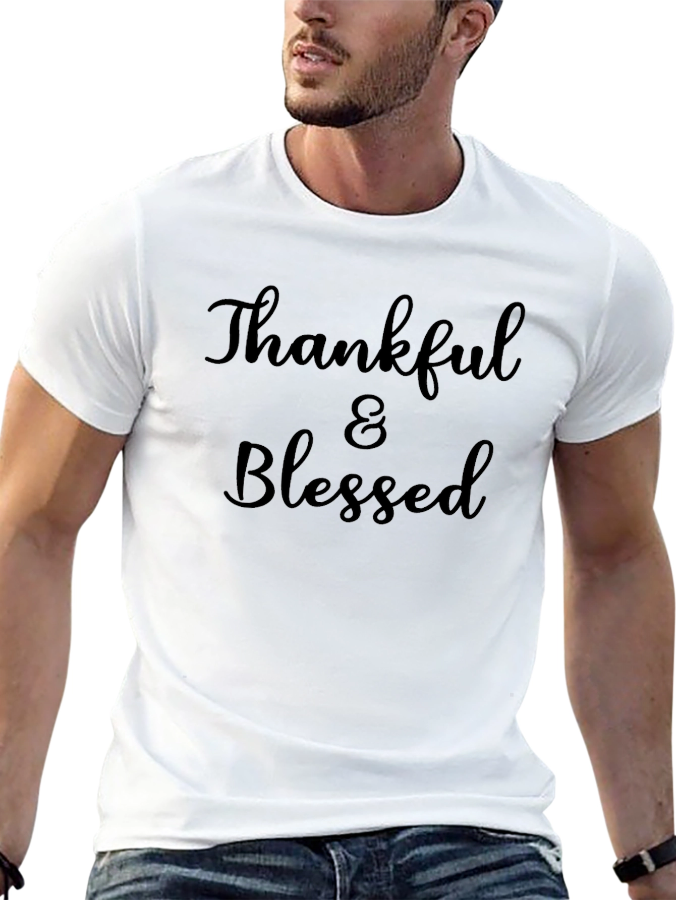 Thankful & Blessed Black T-Shirt