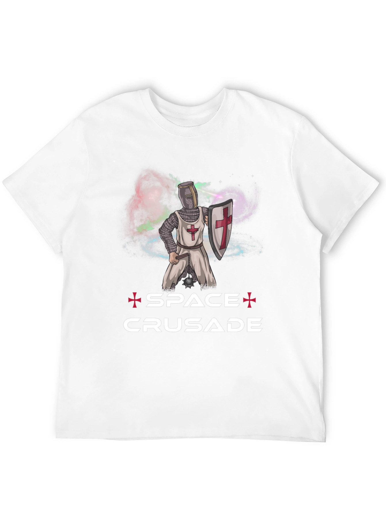 Space Crusade Graphic T-Shirt Cotton Blend Sci-Fi Humor