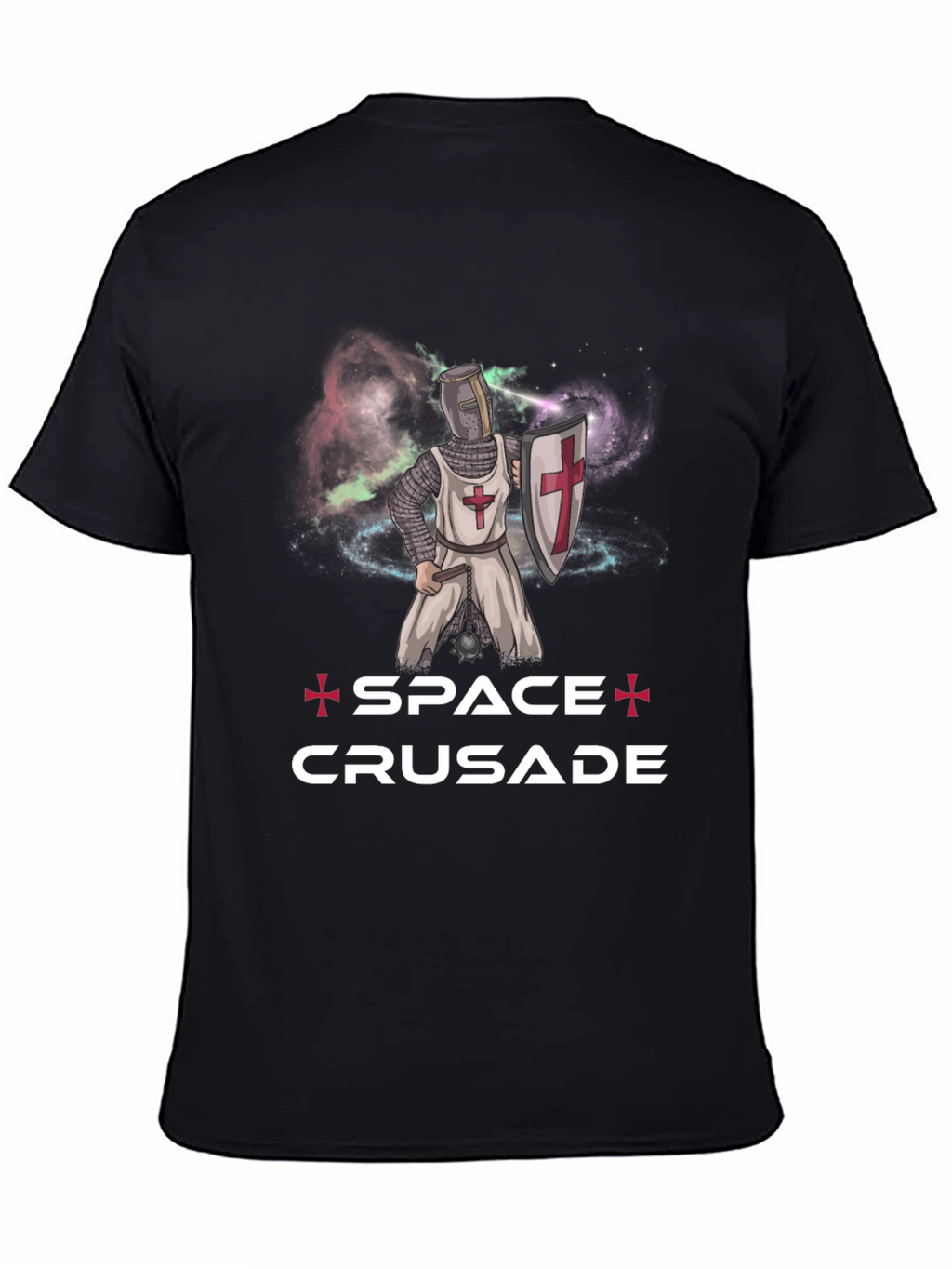 Space Crusade Graphic T-Shirt Cotton Blend Sci-Fi Humor