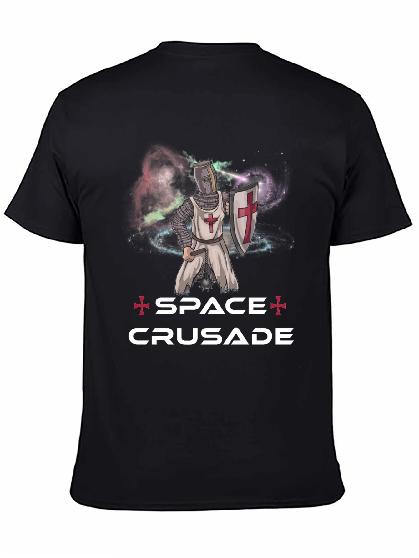 Space Crusade Graphic T-Shirt Cotton Blend Sci-Fi Humor