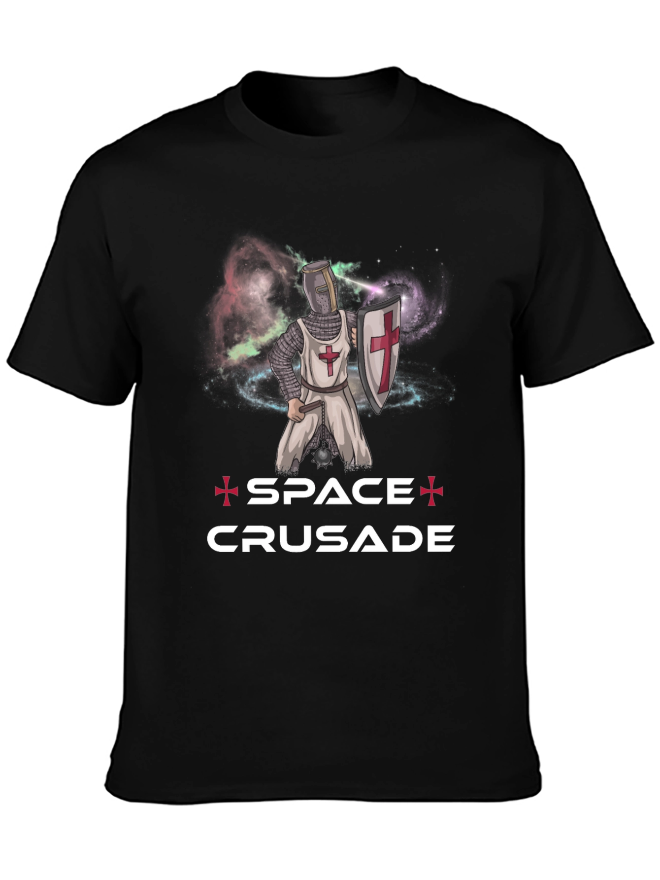 Space Crusade Graphic T-Shirt Cotton Blend Sci-Fi Humor