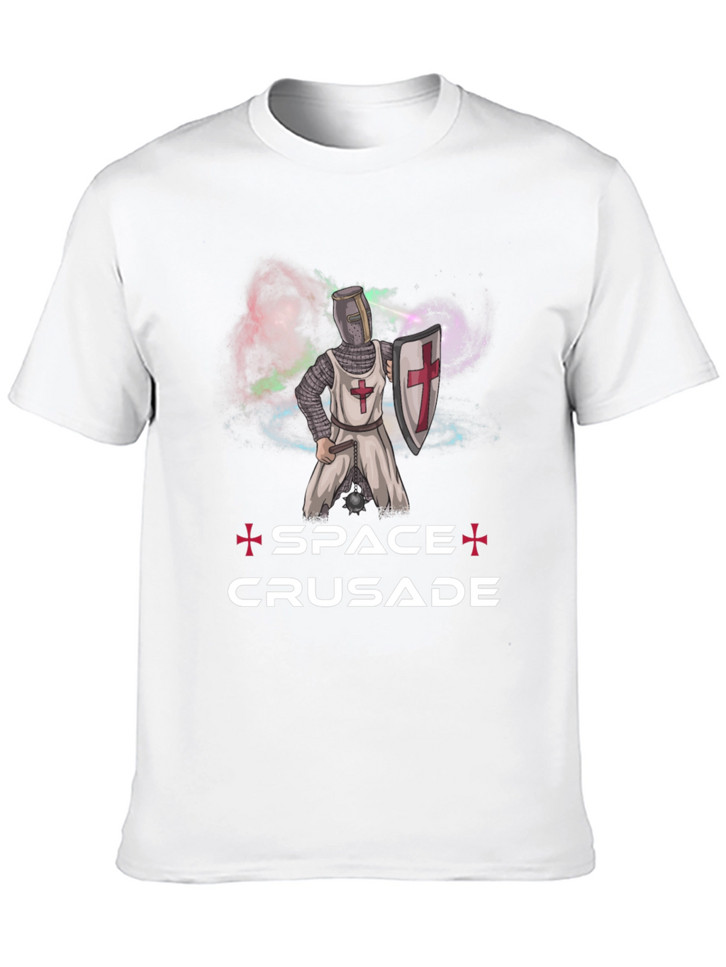 Space Crusade Graphic T-Shirt Cotton Blend Sci-Fi Humor