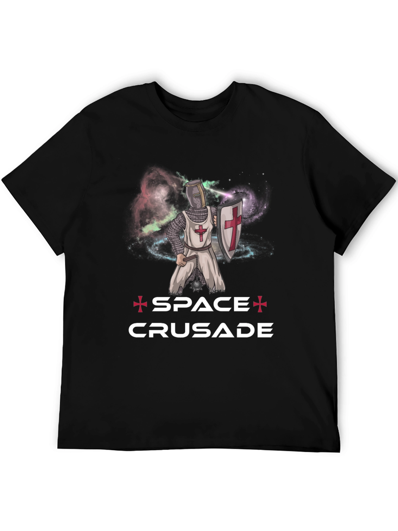 Space Crusade Graphic T-Shirt Cotton Blend Sci-Fi Humor