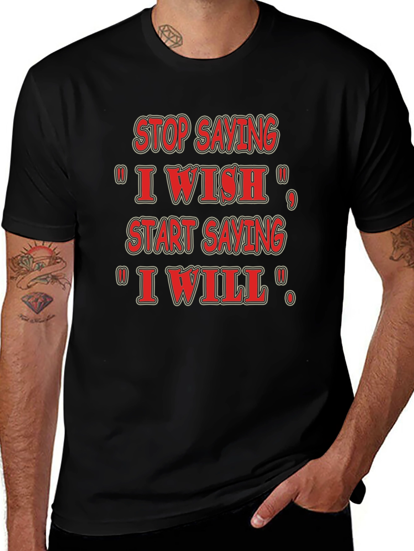 Inspirational I Will Black T-Shirt