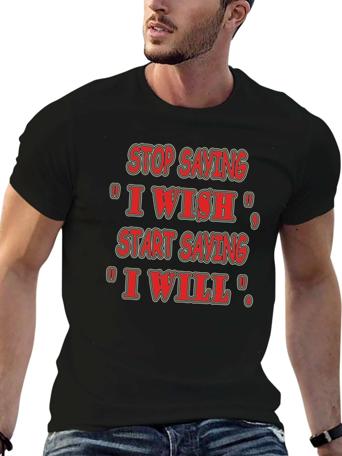 Inspirational I Will Black T-Shirt