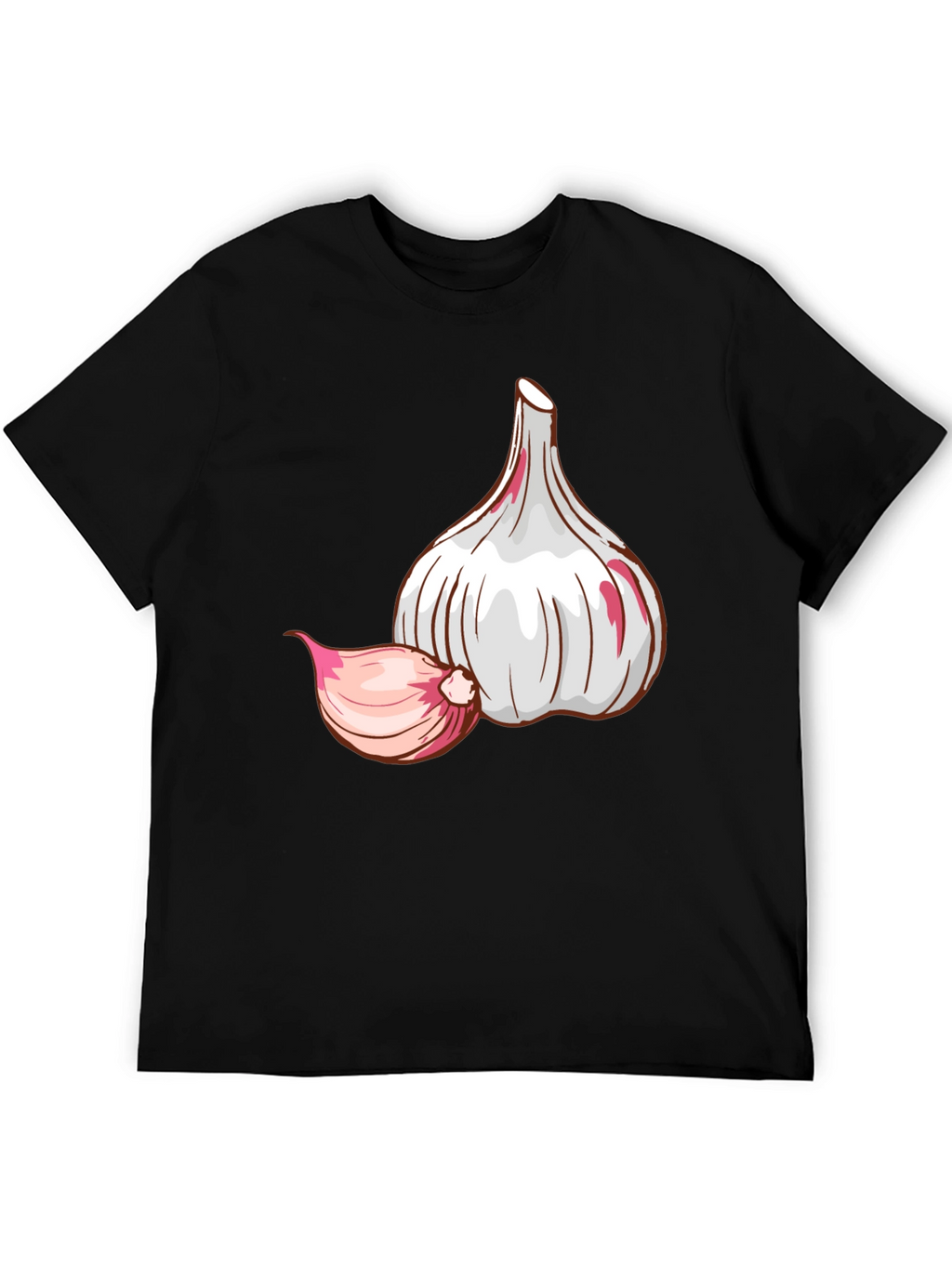 Garlic Graphic Tee - Black Cotton T-Shirt