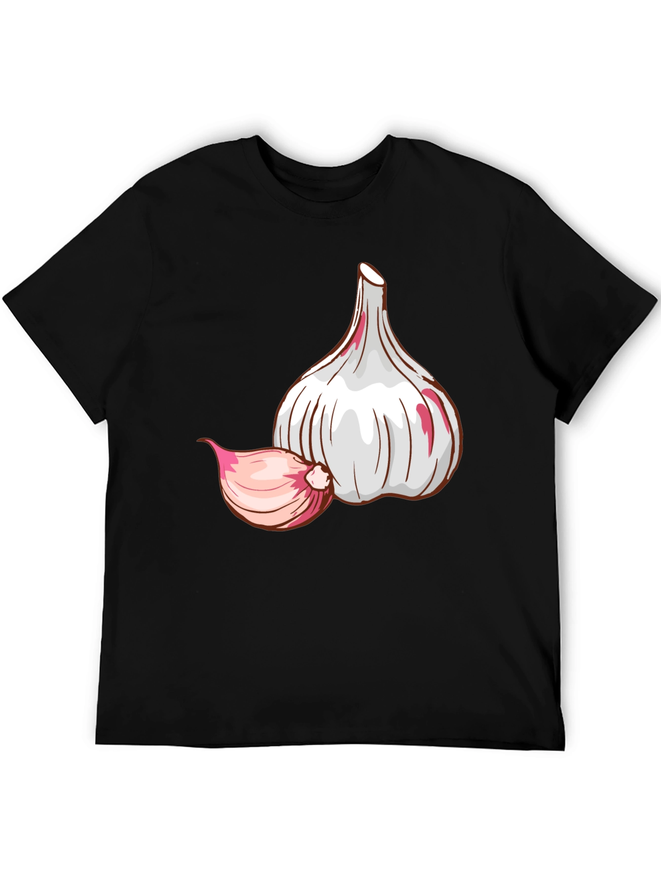 Garlic Graphic Tee - Black Cotton T-Shirt