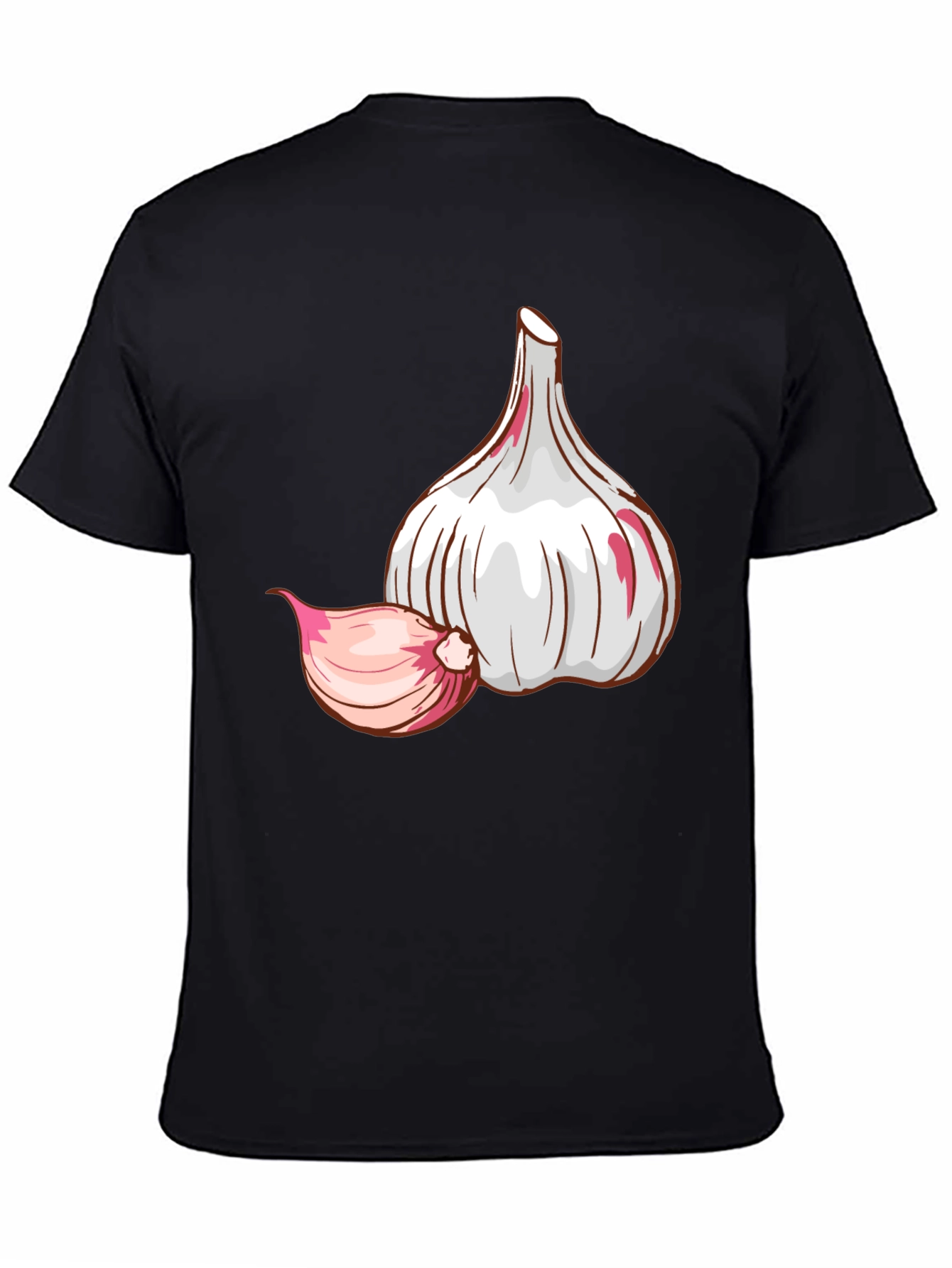 Garlic Graphic Tee - Black Cotton T-Shirt