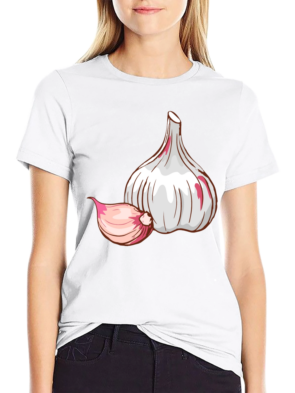 Garlic Graphic Tee - Black Cotton T-Shirt