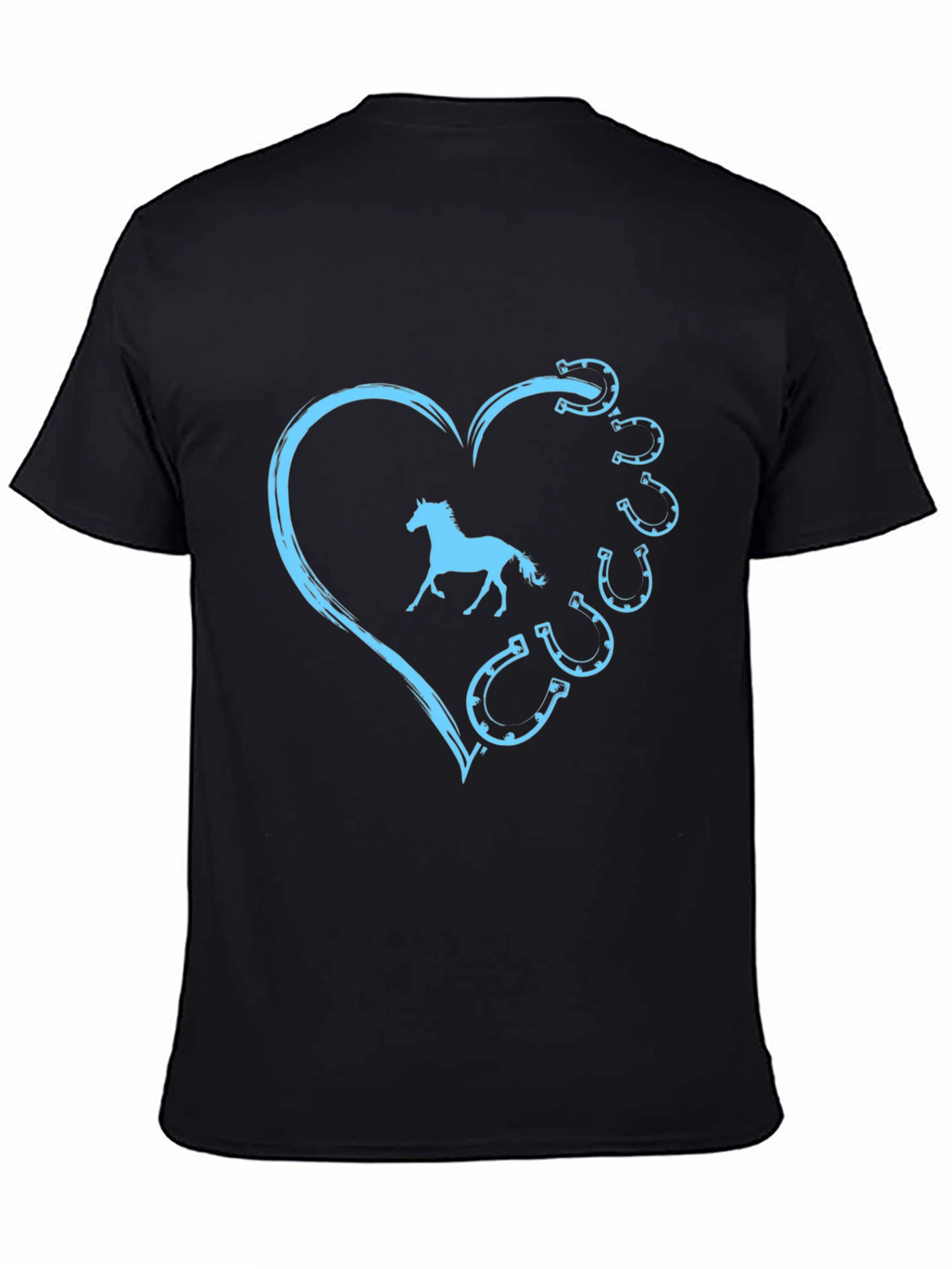 Horse Lover Tee: Heart & Horseshoe Design