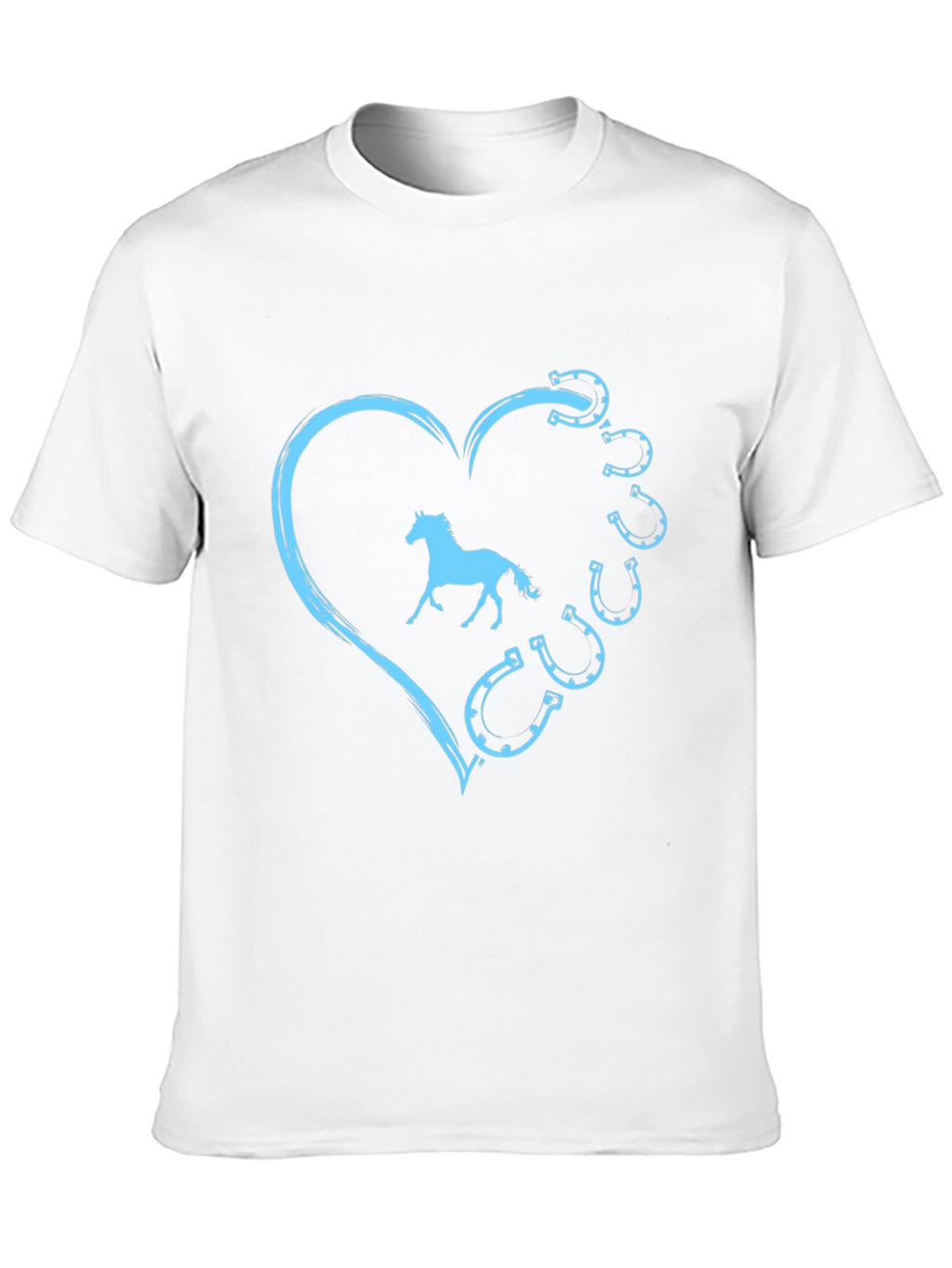 Horse Lover Tee: Heart & Horseshoe Design
