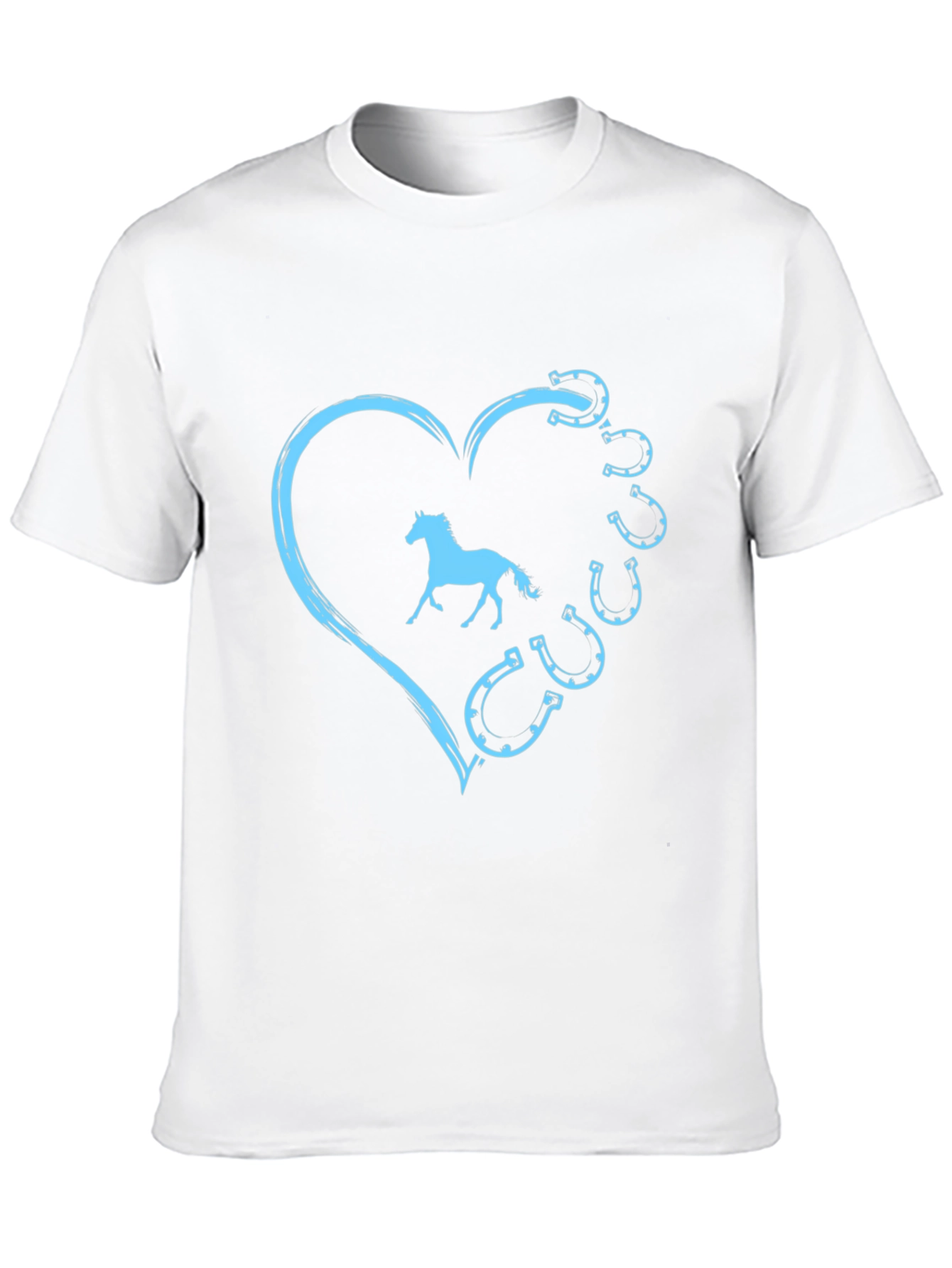 Horse Lover Tee: Heart & Horseshoe Design