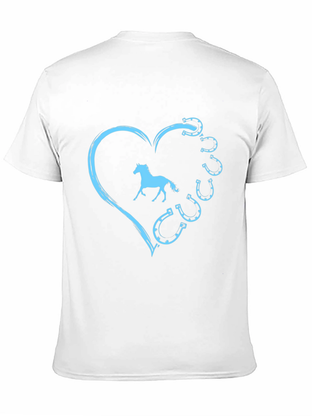 Horse Lover Tee: Heart & Horseshoe Design